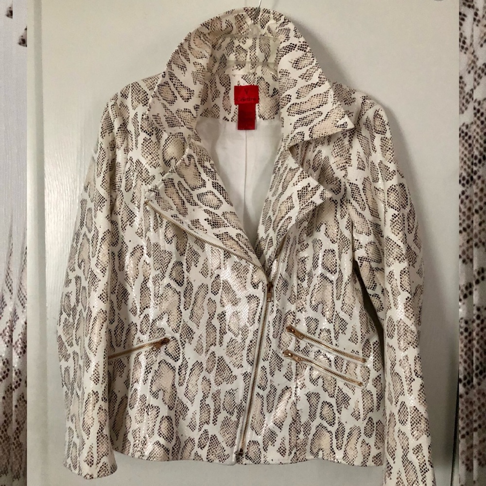 Faux Snake Print Jacket